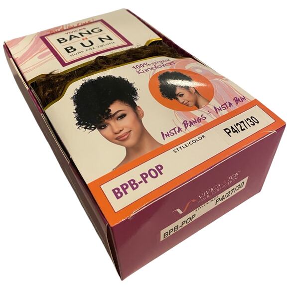 Vivica A Fox Bang-N-Bun Curly Hairpiece Wig P4/27/30 NWT - A836W-4 - Picture 8 of 11